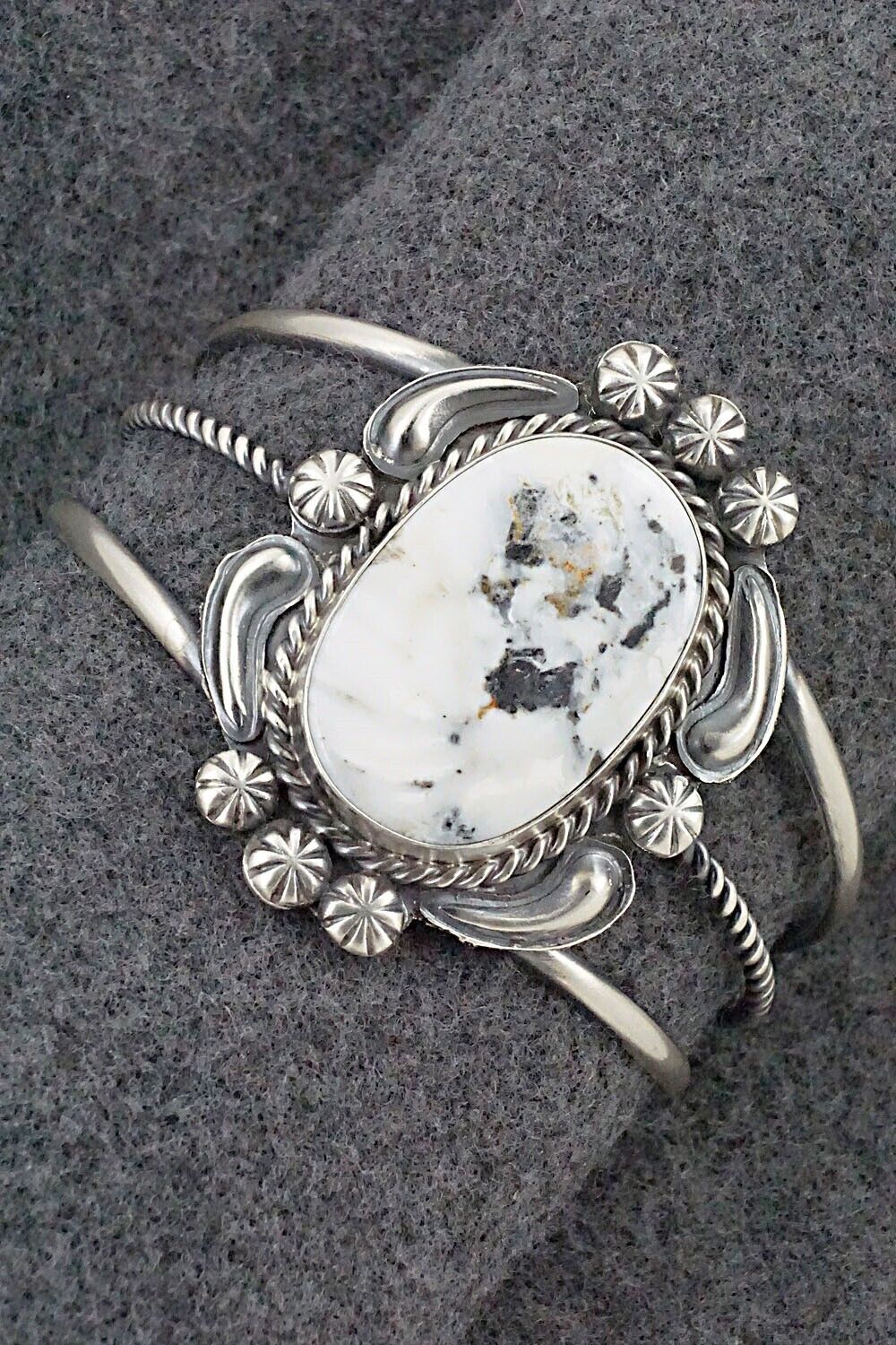 White Buffalo & Sterling Silver Bracelet - Jeff James Jr.