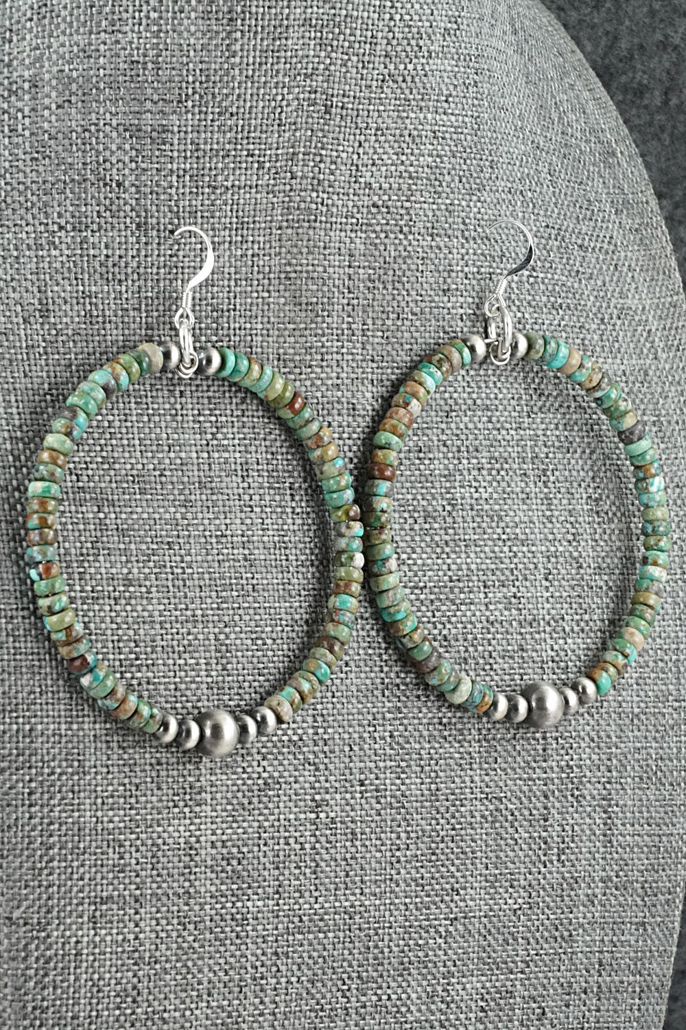 Turquoise & Sterling Silver Earrings - Doreen Jake