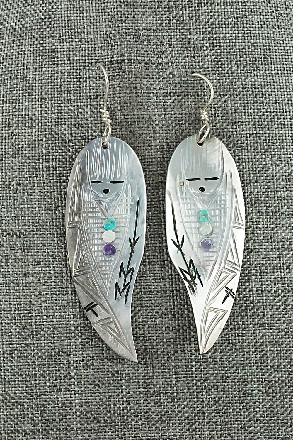 Abalone & Sterling Silver Earrings - Gloria Chattin