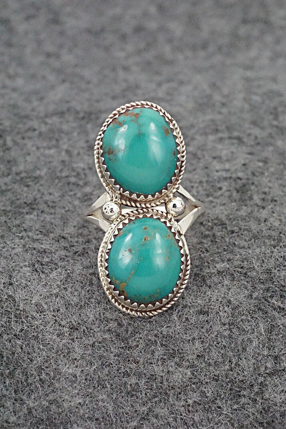 Turquoise & Sterling Silver Ring - Ernest Hawthorne - Size 7