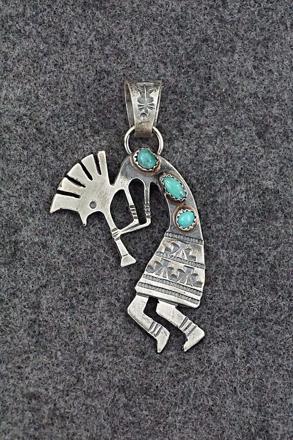 Turquoise & Sterling Silver Pendant - Eva & Linberg Billah