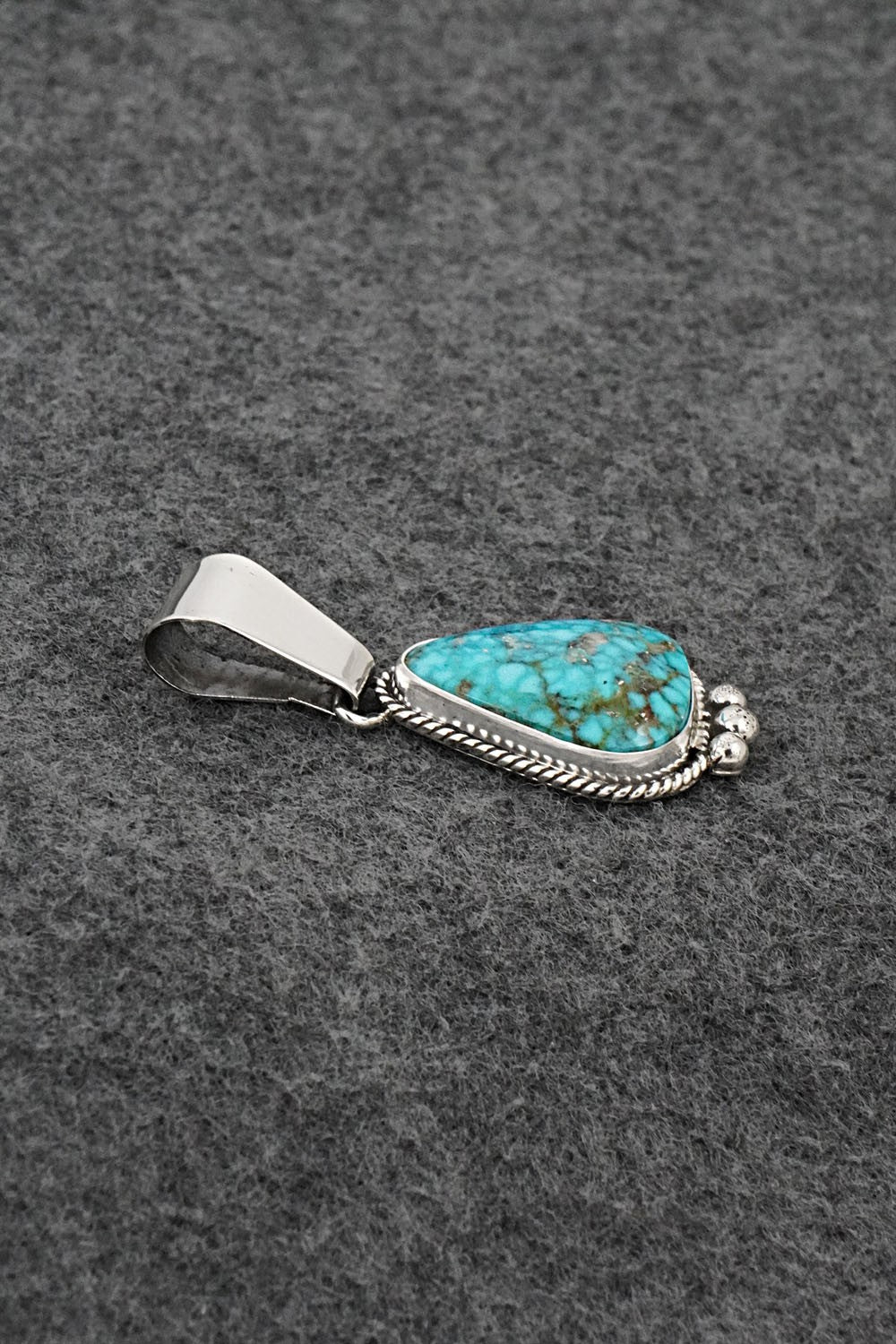 Turquoise & Sterling Silver Pendant - Rena Begay