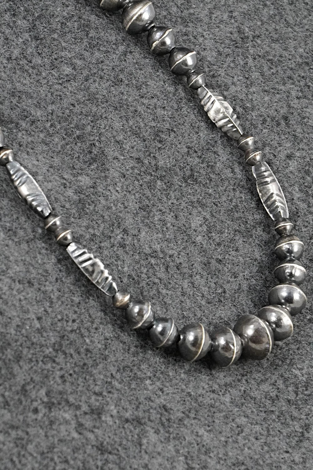 Sterling Silver Navajo Pearl Necklace 18" - Vintage
