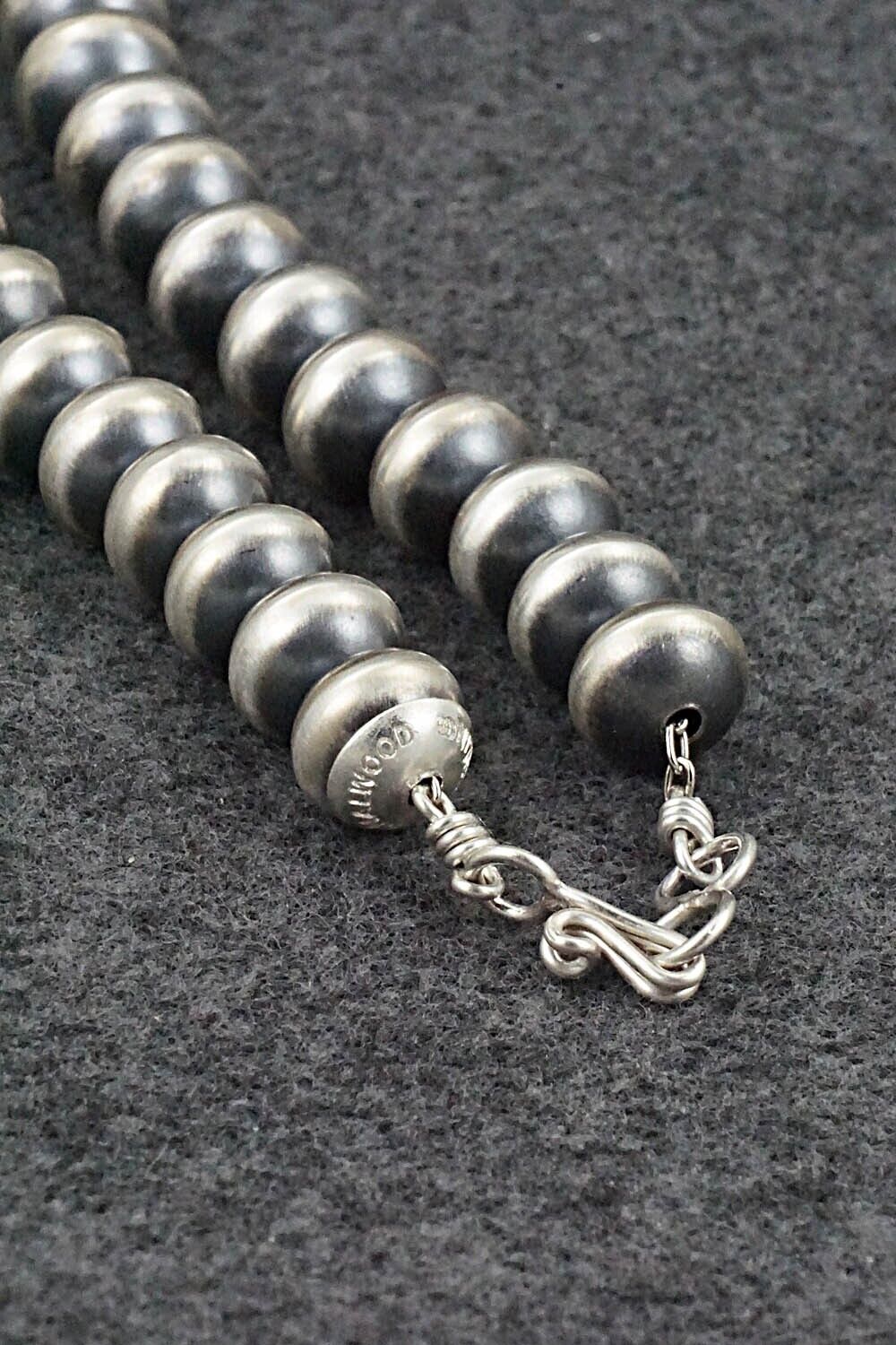 Sterling Silver Navajo Pearl Necklace 26" - Dorinda Mariano
