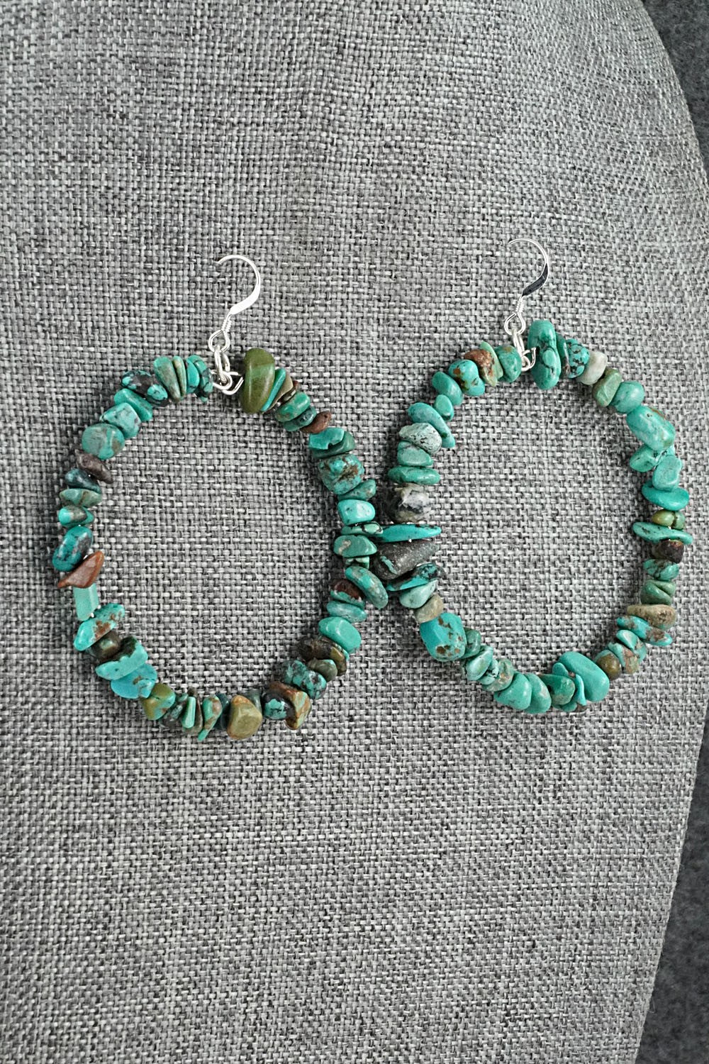 Turquoise & Sterling Silver Earrings - Doreen Jake
