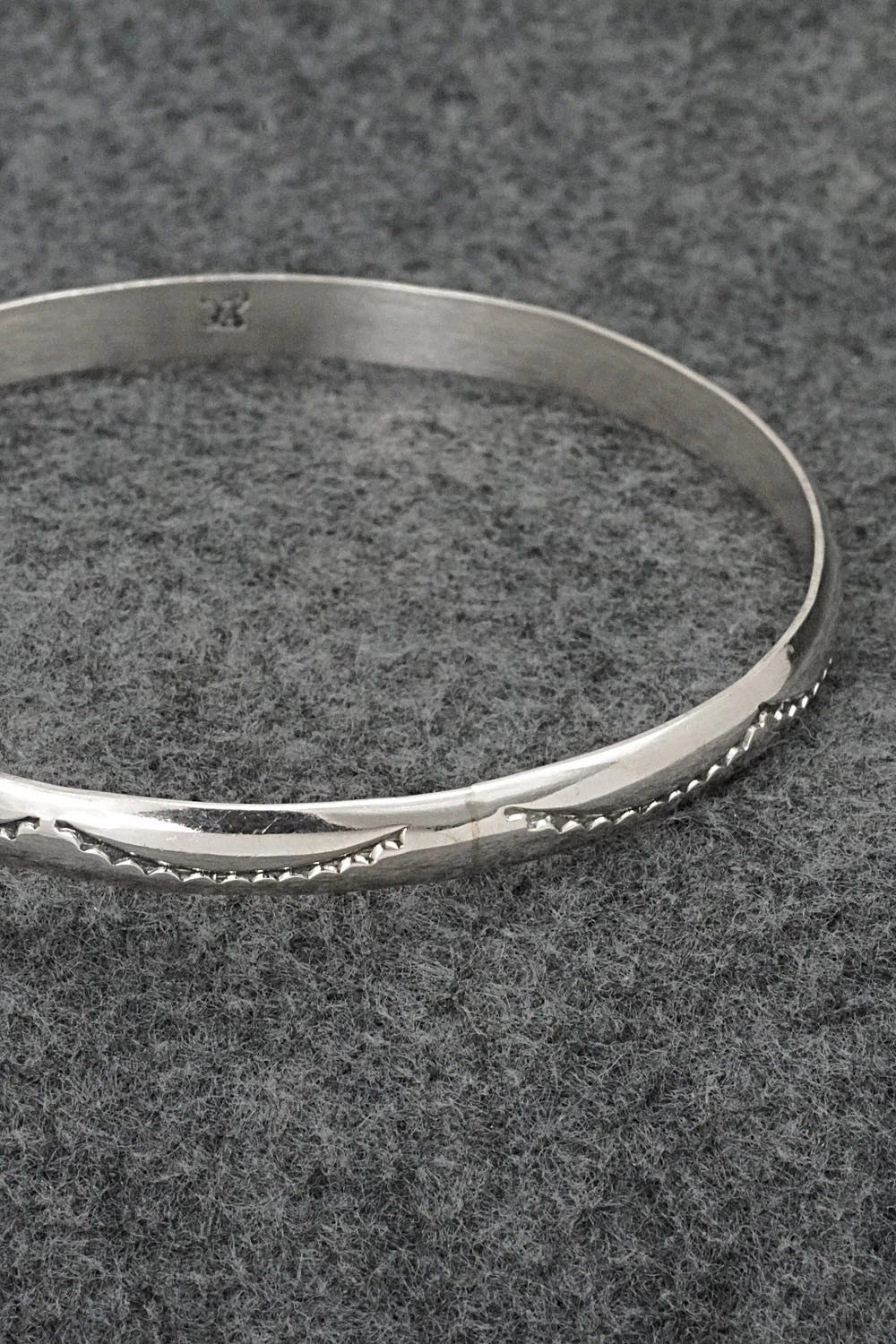 Sterling Silver Bangle Bracelet - Elaine Tahe