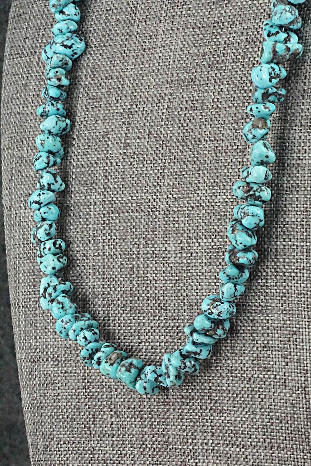 Turquoise & Sterling Silver Necklace 22" - Louise Joe