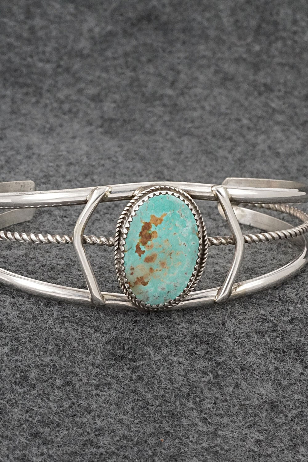 Turquoise & Sterling Silver Bracelet - Ernest Hawthorne