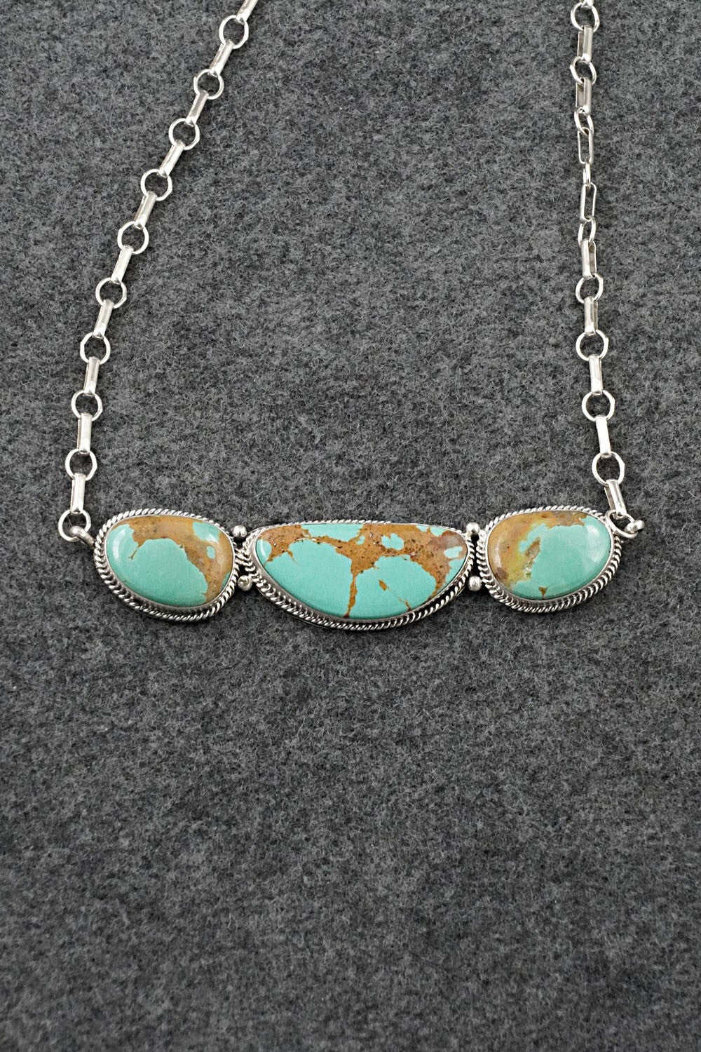 Turquoise & Sterling Silver Necklace - Rena Begay