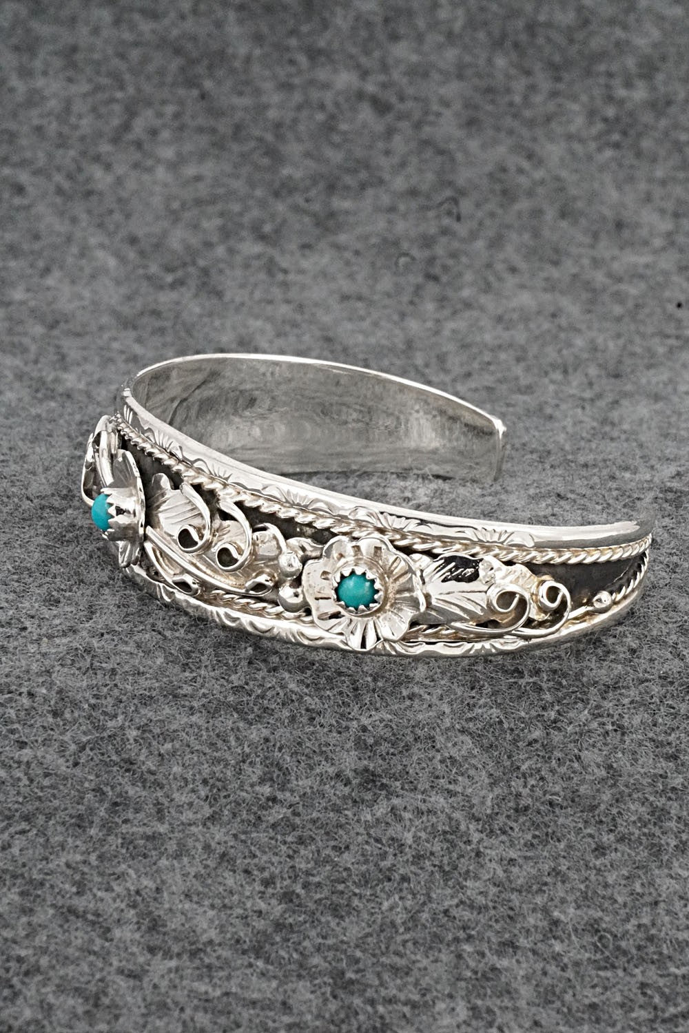 Turquoise & Sterling Silver Bracelet - Bessie Joe