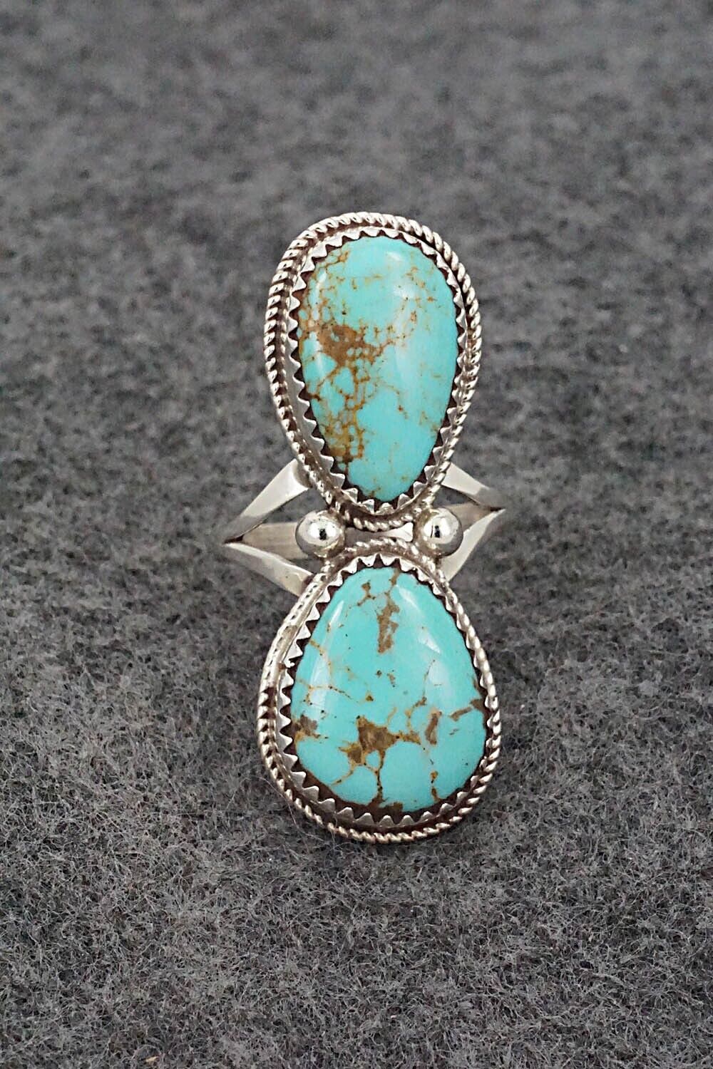 Turquoise & Sterling Silver Ring - Ernest Hawthorne - Size 6.75