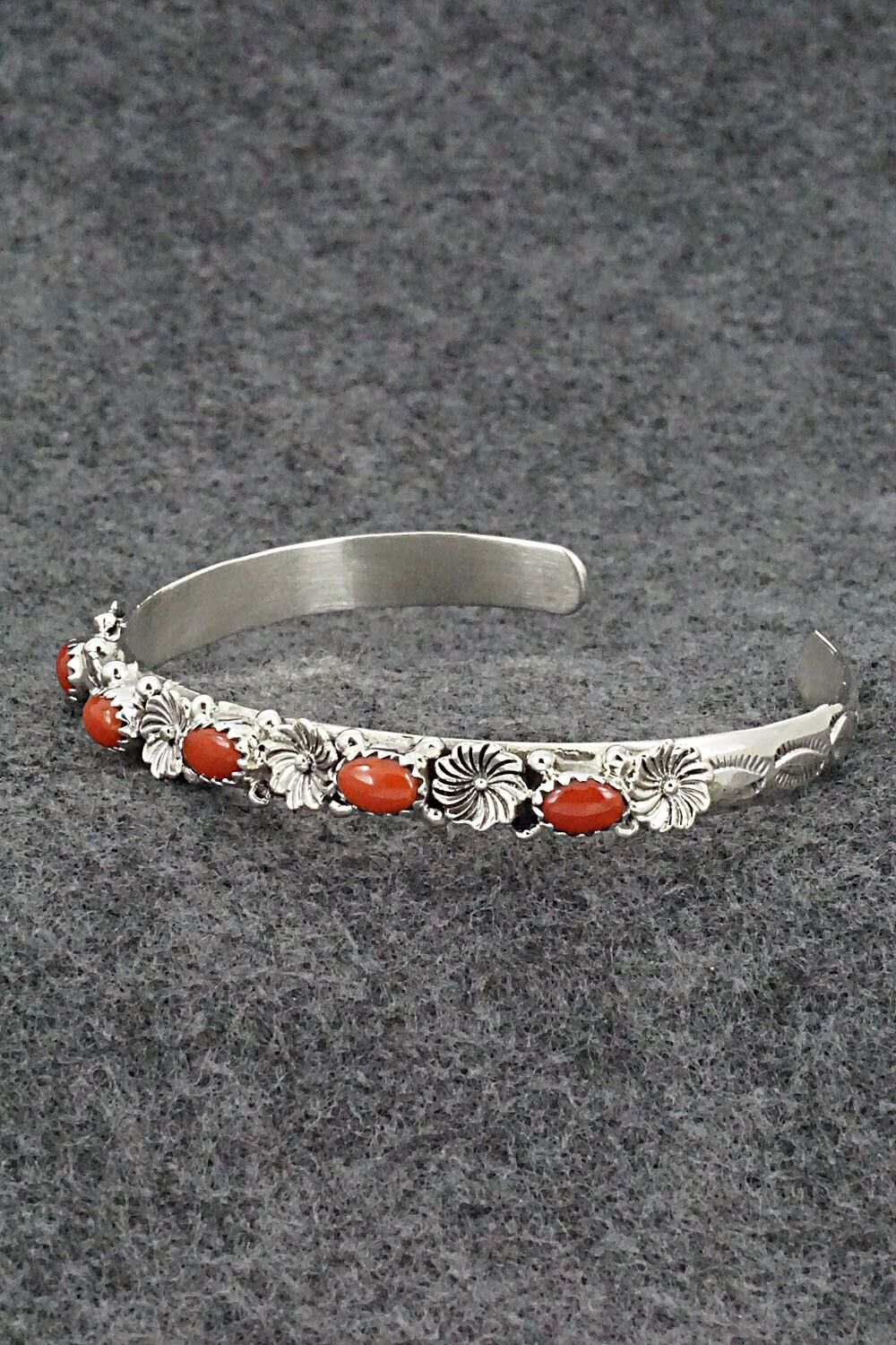 Coral & Sterling Silver Bracelet - Harris Largo