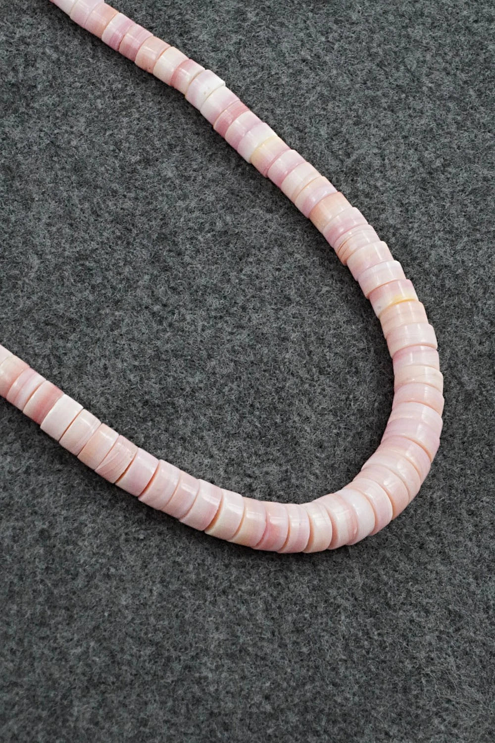 Pink Conch & Sterling Silver Necklace 18" - Doreen Jake