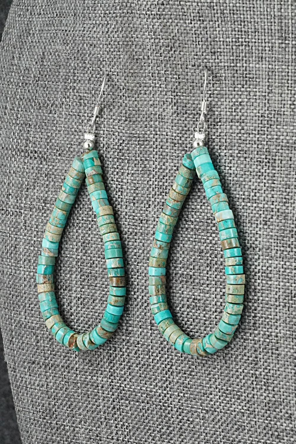 Turquoise & Sterling Silver Earrings - Doreen Jake