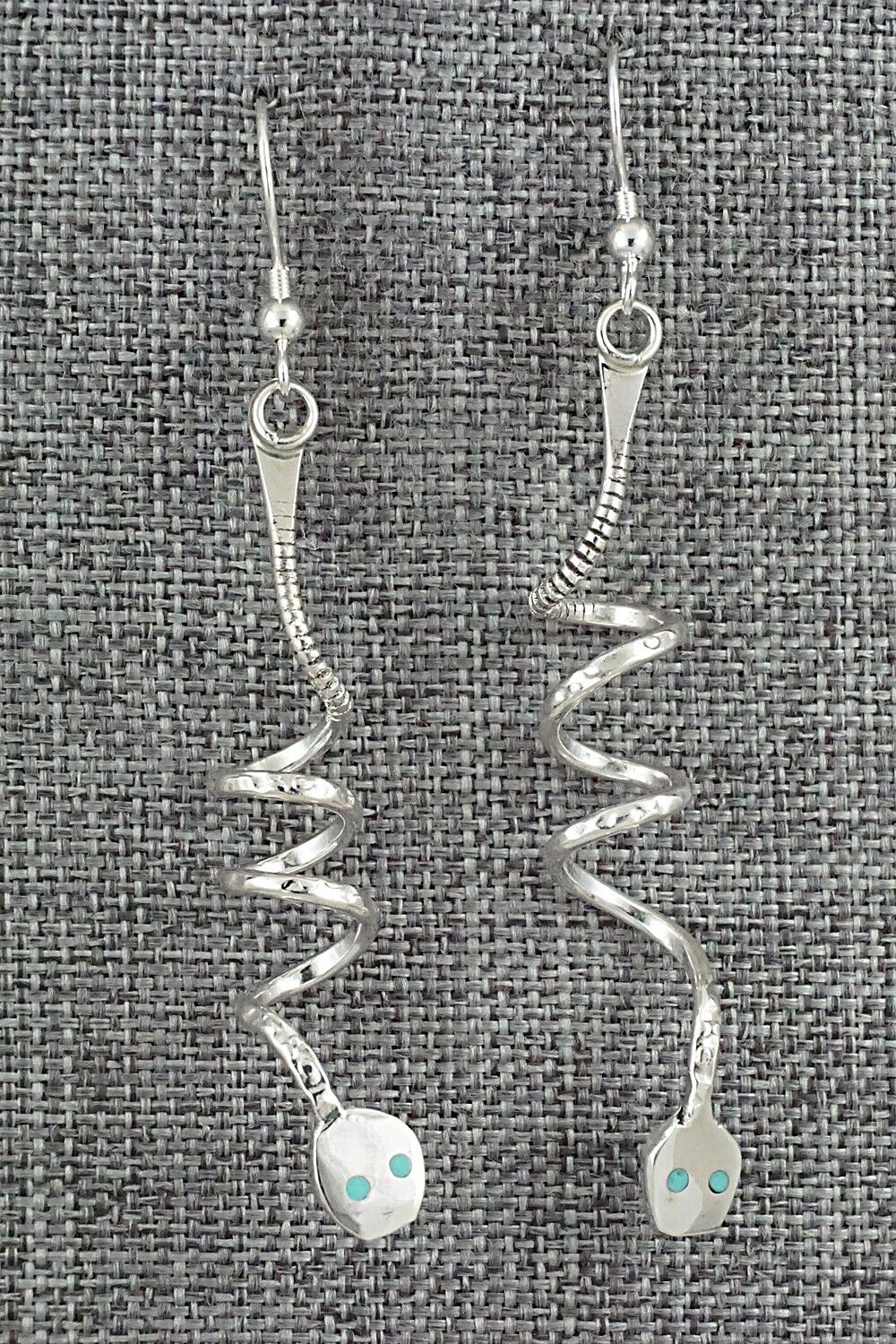 Turquoise & Sterling Silver Earrings - Joy Calavaza