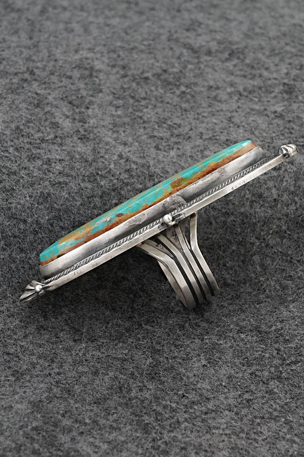 Turquoise & Sterling Silver Ring - Randy Boyd - Size 8