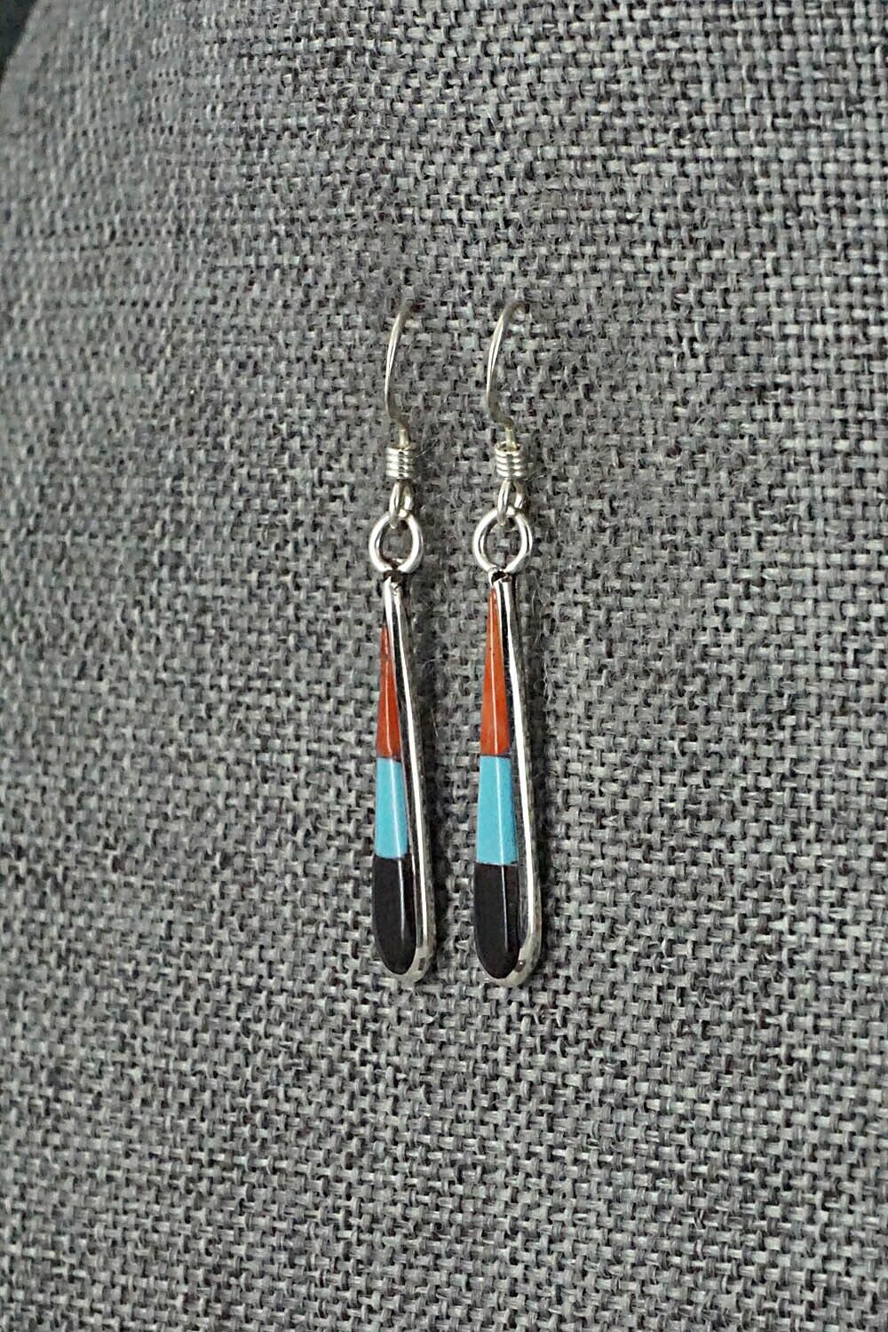 Multi-Stone & Sterling Silver Earrings - Stanford Etsate