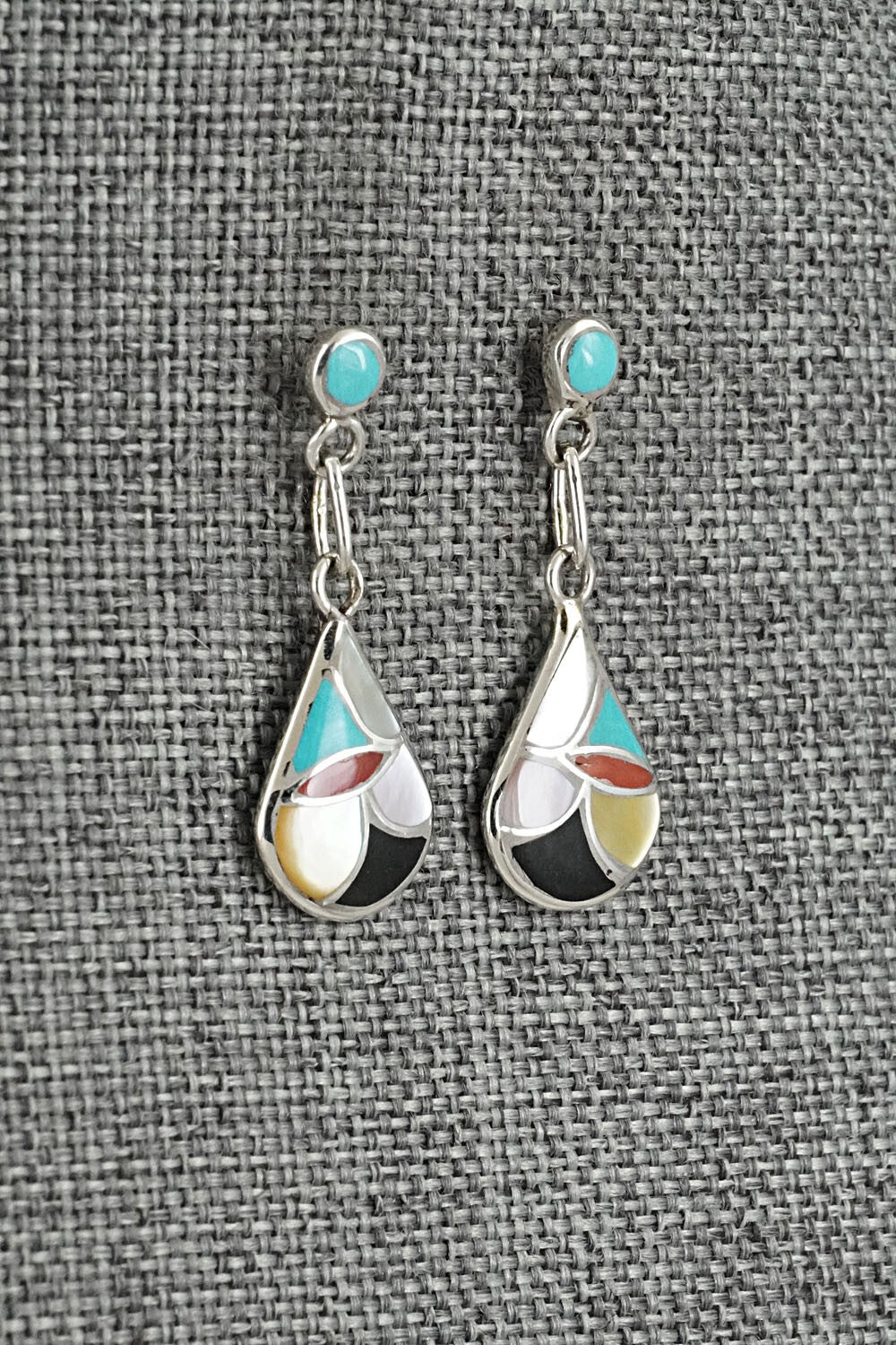 Multi-Stone & Sterling Silver Earrings - Orena Leekya