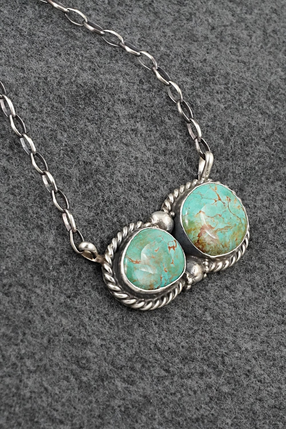 Turquoise & Sterling Silver Necklace - Antwone Brown