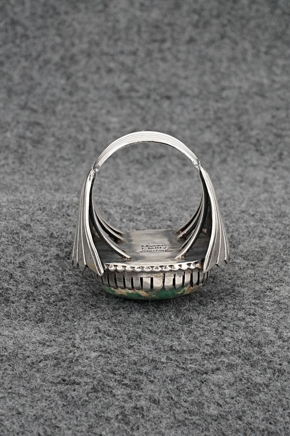 Turquoise & Sterling Silver Ring - Myron Etsitty - Size 11