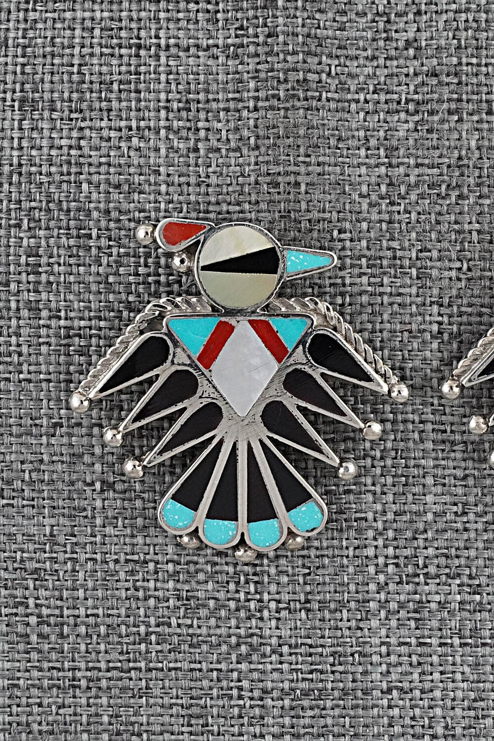Multi-Stone Inlay & Sterling Silver Earrings - Adrian Wallace
