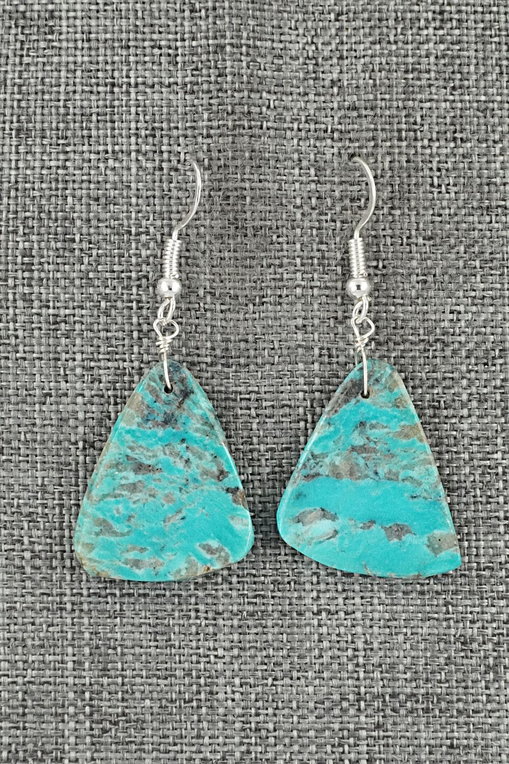 Turquoise & Sterling Silver Earrings - Louise Pete
