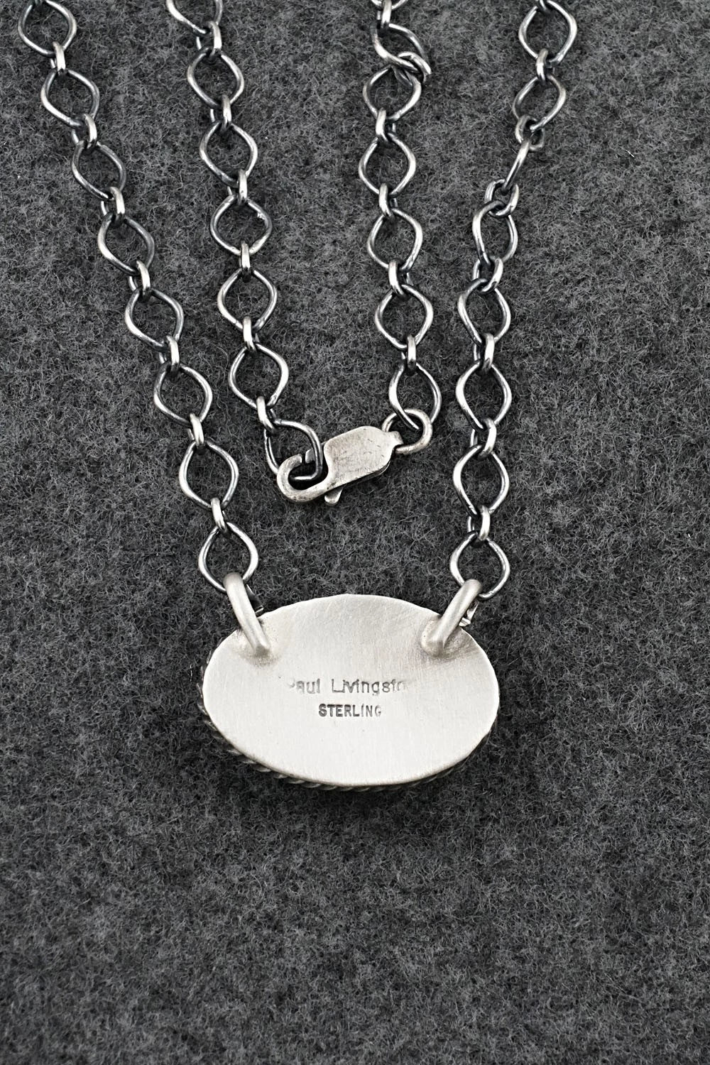 Turquoise & Sterling Silver Necklace - Paul Livingston