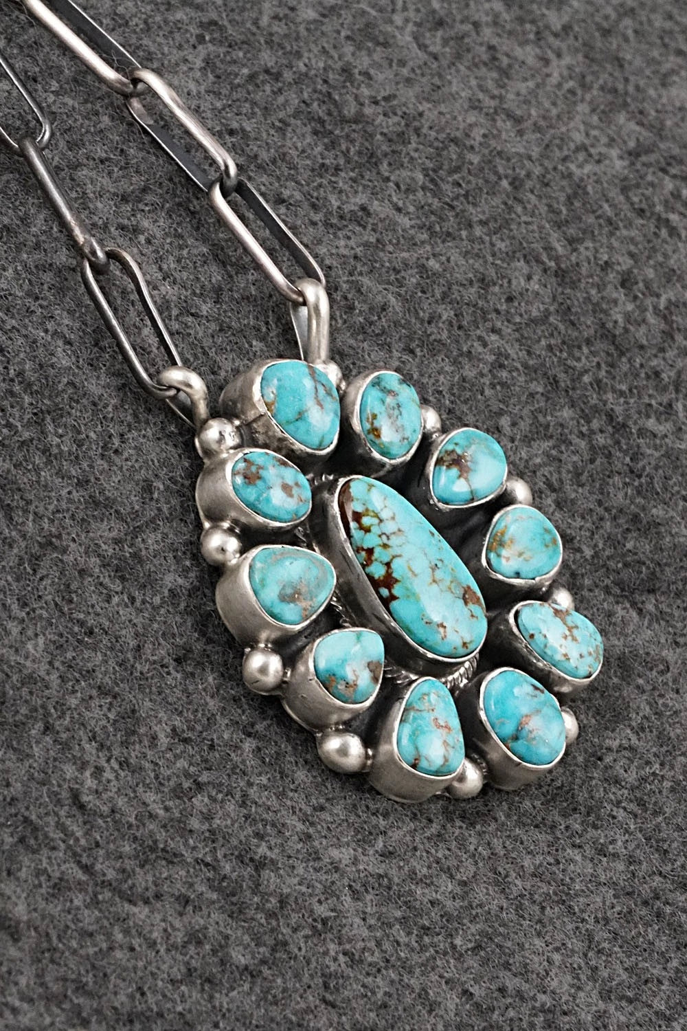 Turquoise & Sterling Silver Necklace - Bobby Johnson