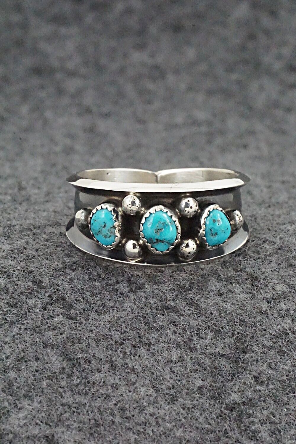 Turquoise & Sterling Silver Ring - Paul Largo - Size 12.5