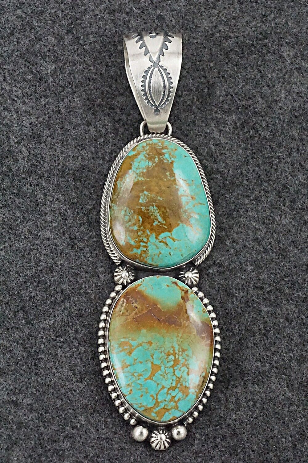 Turquoise & Sterling Silver Pendant - Darrin Livingston