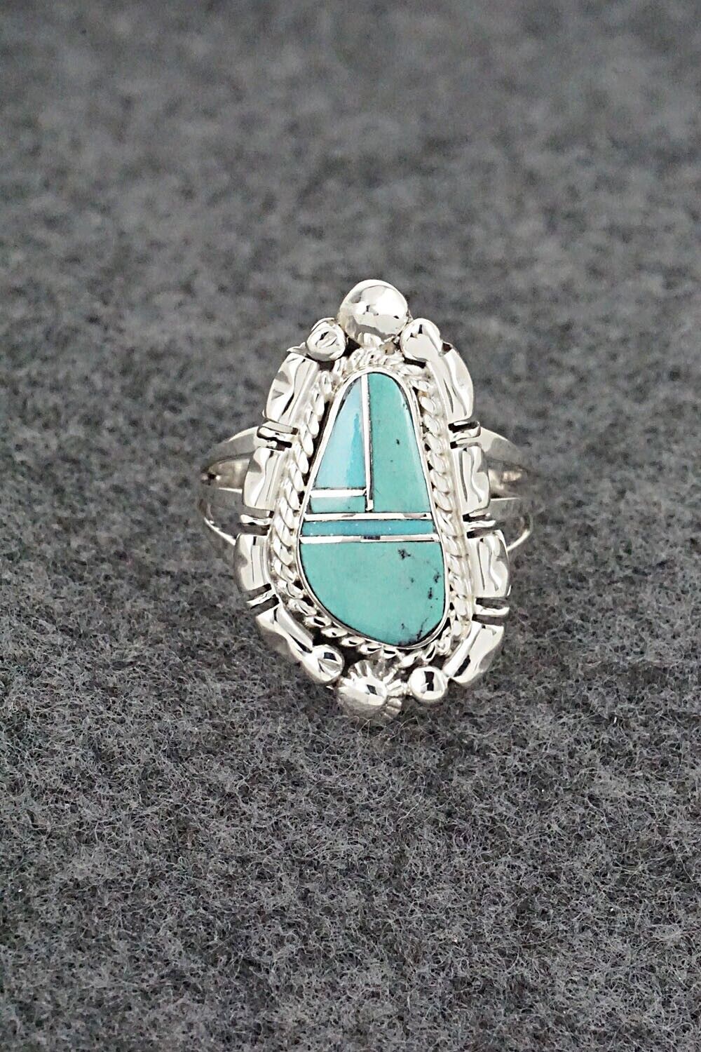 Turquoise & Sterling Silver Ring - James Manygoats - Size 8