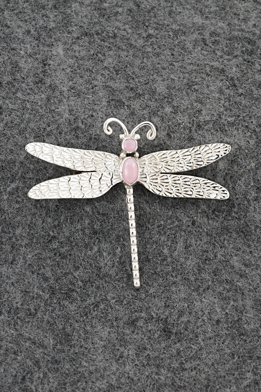 Pink Conch & Sterling Silver Pendant/Pin - Lee Charley