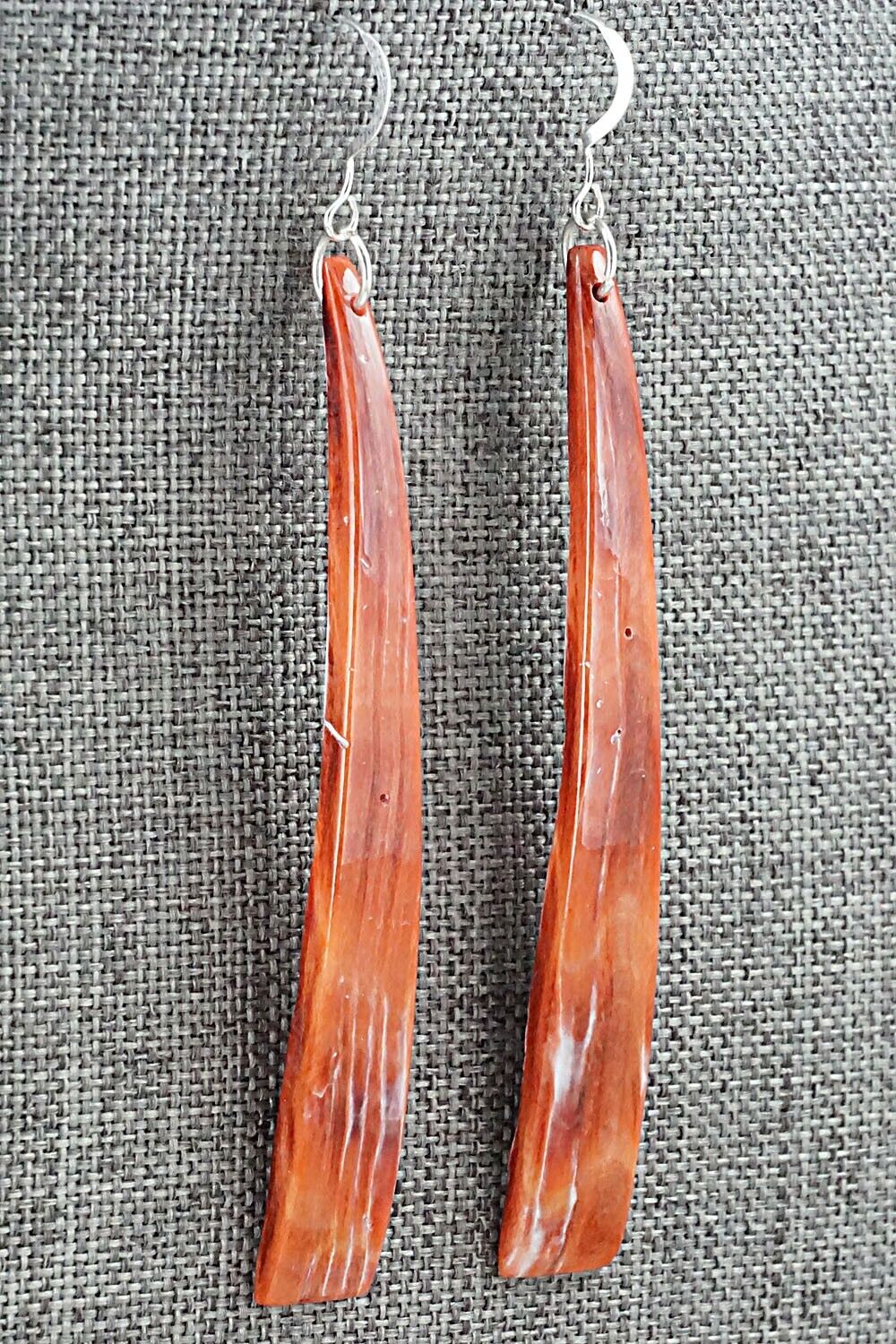 Spiny Oyster & Sterling Silver Earrings - Jesus Espino