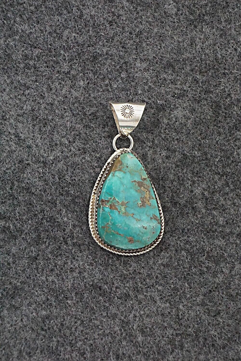 Turquoise & Sterling Silver Pendant - Ernest Hawthorne