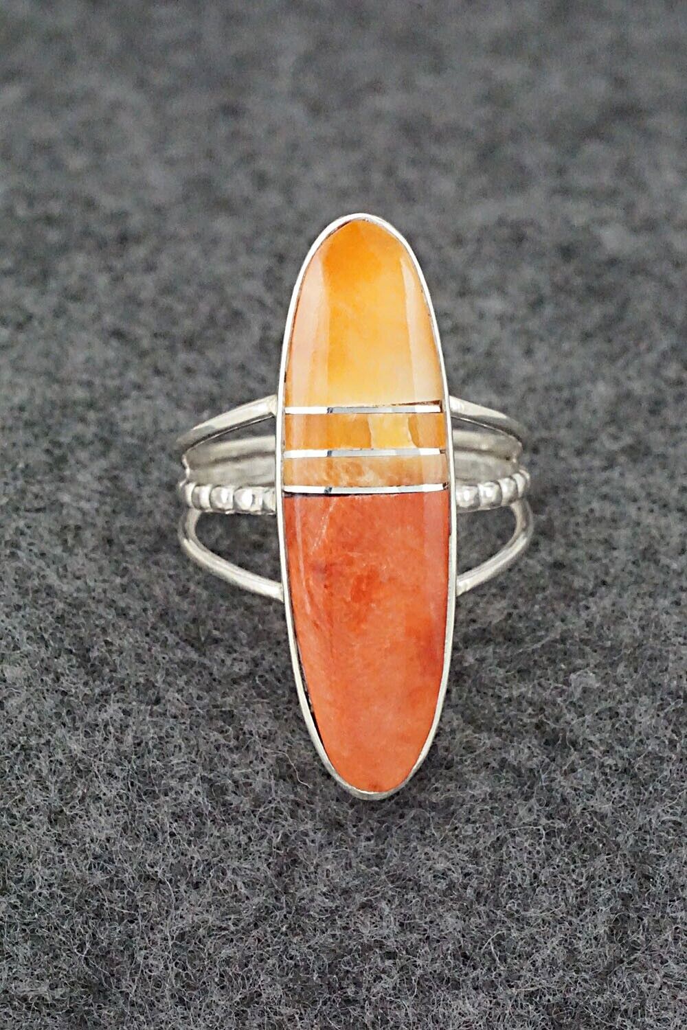 Spiny Oyster & Sterling Silver Ring - Harold Smith - Size 8.5
