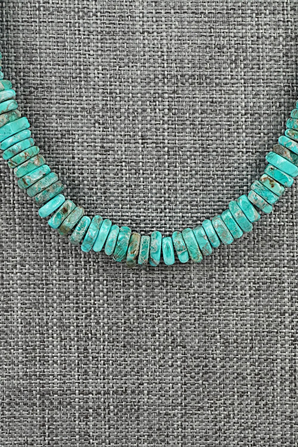 Turquoise & Sterling Silver Necklace 19" - Doreen Jake