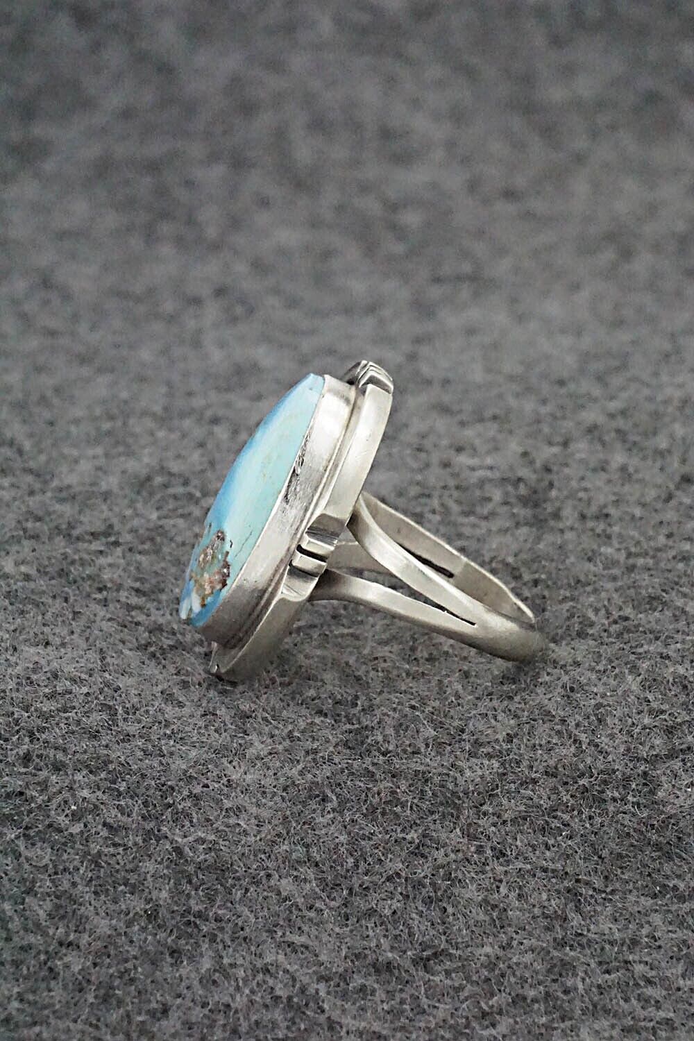 Turquoise & Sterling Silver Ring - Randy Billy - Size 7