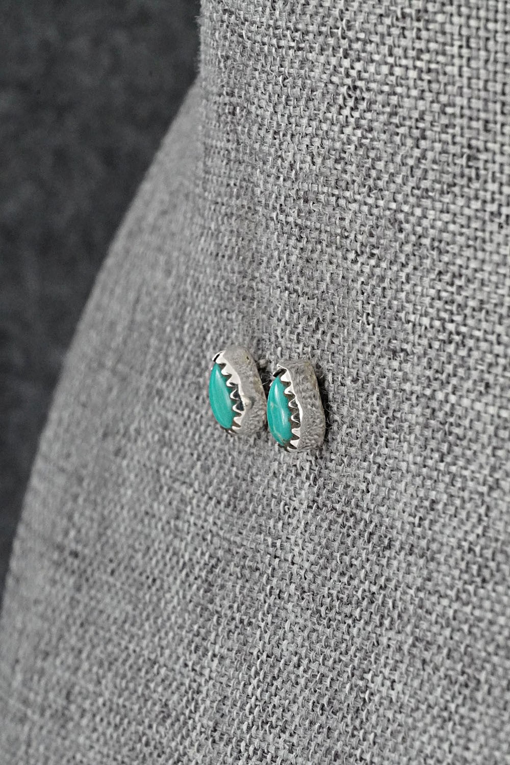 Turquoise & Sterling Silver Earrings - Gerald Joe