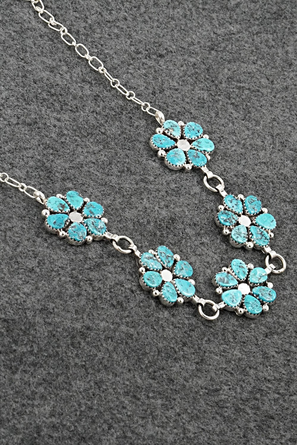 Turquoise & Sterling Silver Necklace - Anthony Brown
