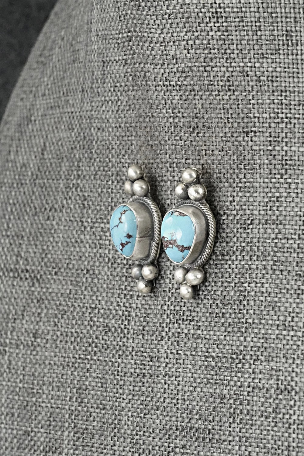 Turquoise & Sterling Silver Squash Blossom Set - Darrin Livingston