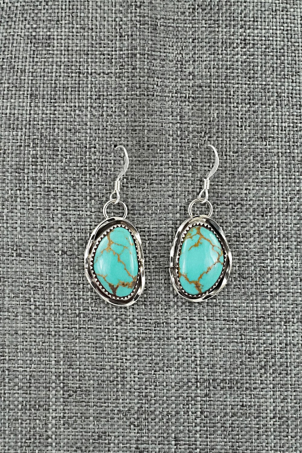 Turquoise & Sterling Silver Earrings - Ernest Hawthorne