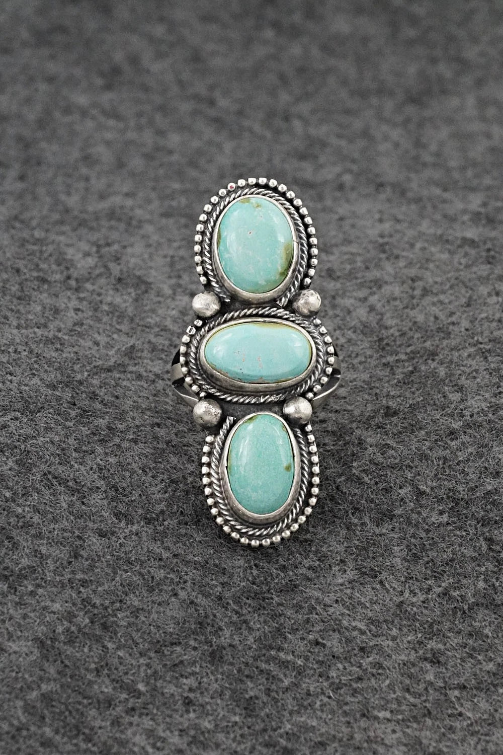 Turquoise & Sterling Silver Ring - Bobby Johnson - Size 7