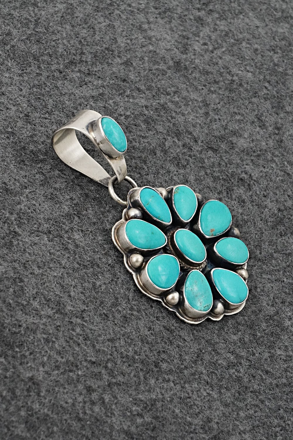 Turquoise & Sterling Silver Pendant - Kathleen Livingston