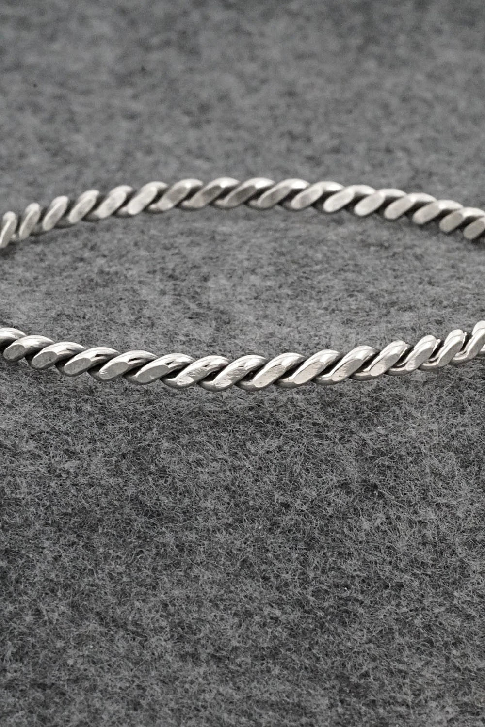 Sterling Silver Bangle Bracelet - Elaine Tahe