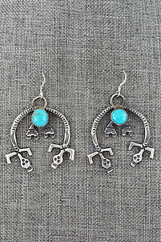 Turquoise & Sterling Silver Earrings - Eva & Linberg Billah