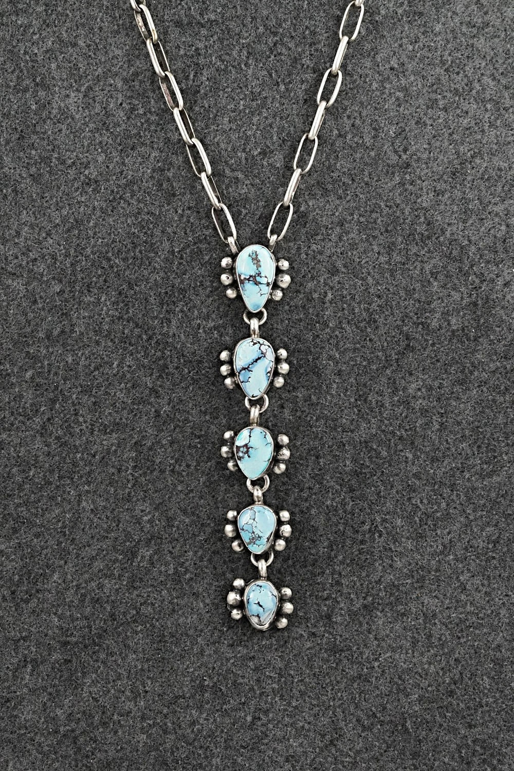 Turquoise & Sterling Silver Necklace - Bobby Johnson