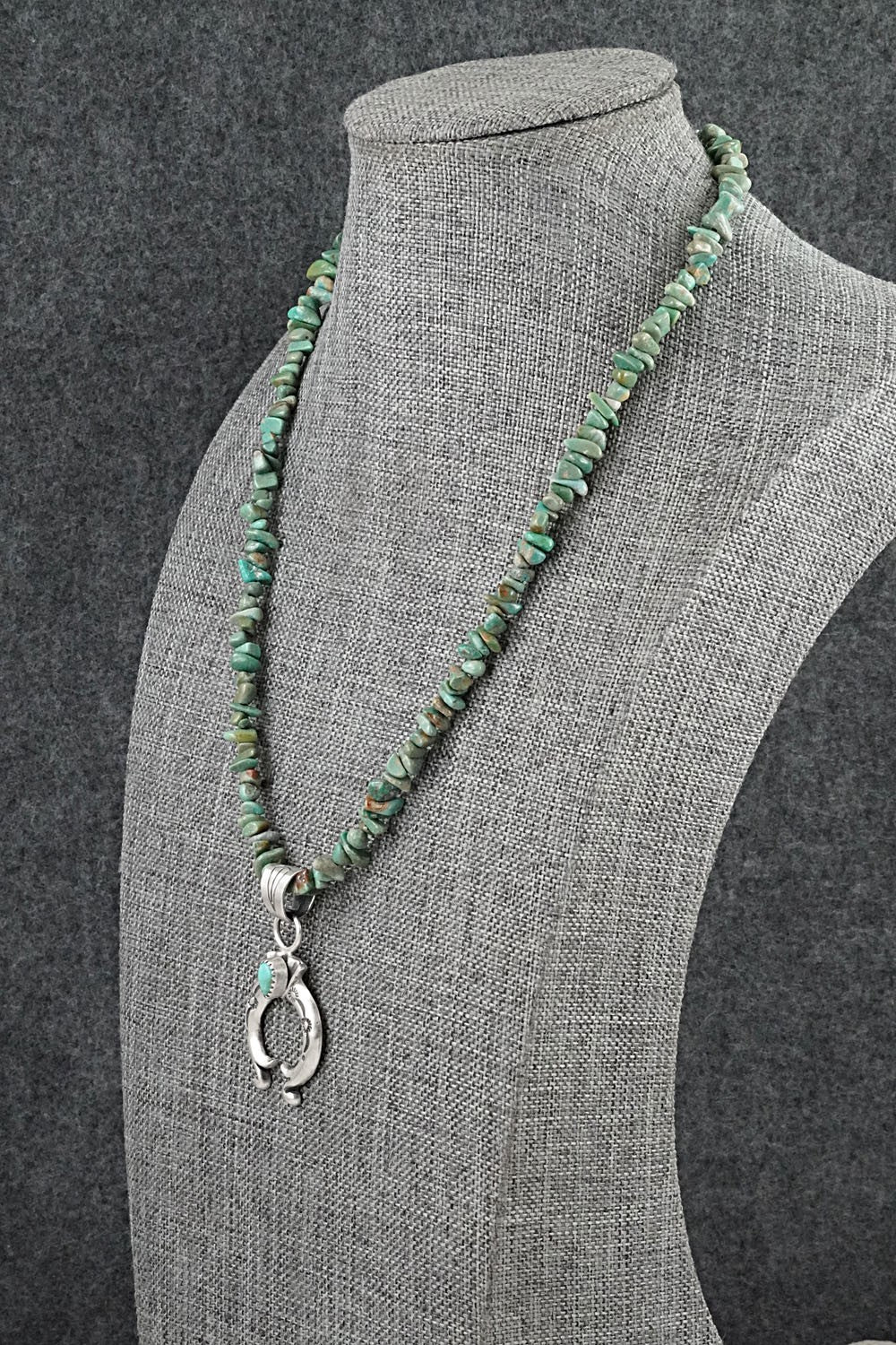 Turquoise & Sterling Silver Necklace 16" - Louise Joe