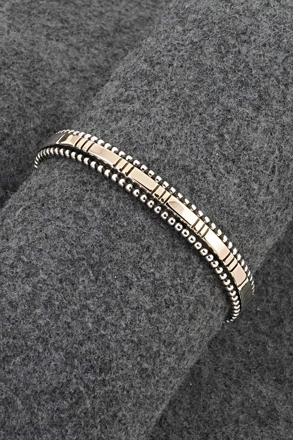 Sterling Silver and 14k Gold Bracelet - Jonathan Nez