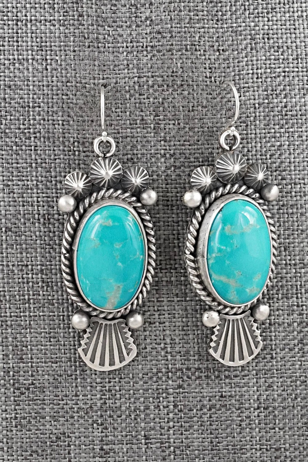 Turquoise & Sterling Silver Earrings - Michael Calladitto