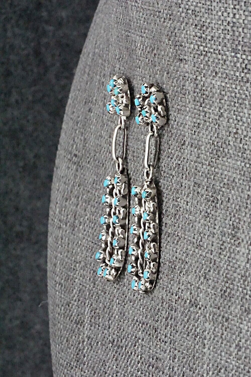 Turquoise & Sterling Silver Earrings - Randy Hooee